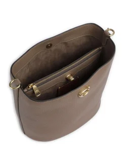 Willow Soft Beuteltasche genarbtes Leder taupe