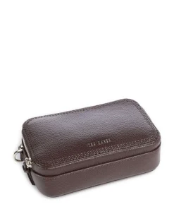 Willsa Umhängetasche genarbtes Rindsleder dunkelbraun