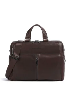 Wollem Laptoptasche 15″ genarbtes Rindsleder dunkelbraun