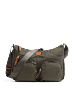 X-Collection Schultertasche recyceltes Nylon olivgrün