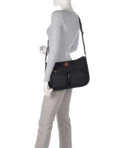 X-Collection Schultertasche recyceltes Nylon schwarz