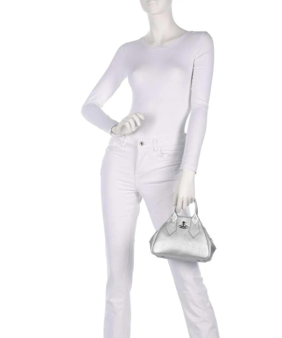 Yasmine Grain Small Handtasche Polyurethane silber