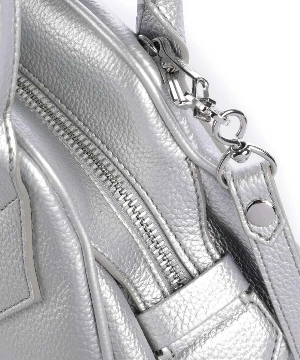 Yasmine Grain Small Handtasche Polyurethane silber