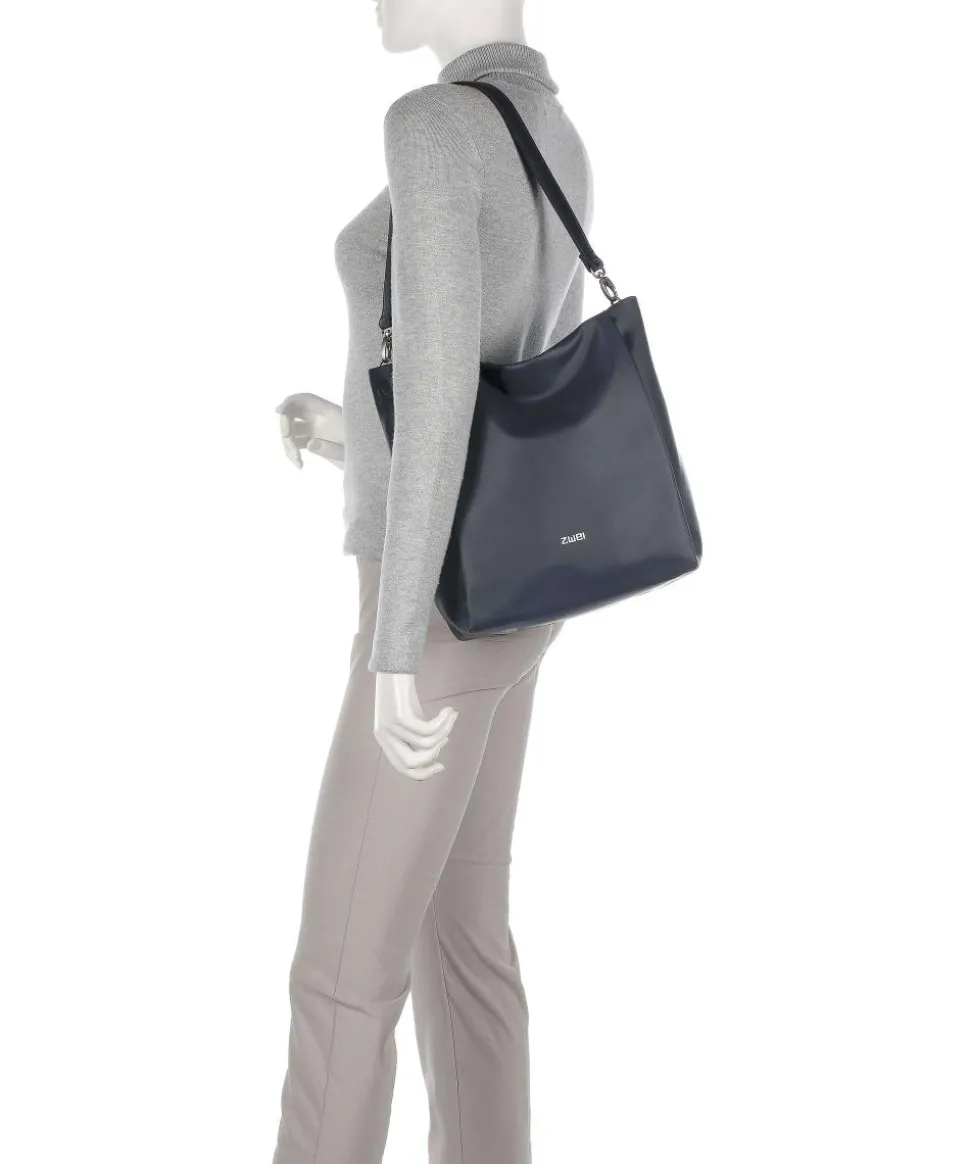 Yuna YU120 Beuteltasche Lederimitat dunkelblau