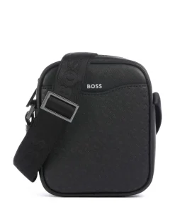 Zair Umhängetasche fein genarbtes Leder schwarz