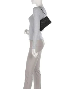 Zalina Schultertasche Aluminium, Polyester schwarz