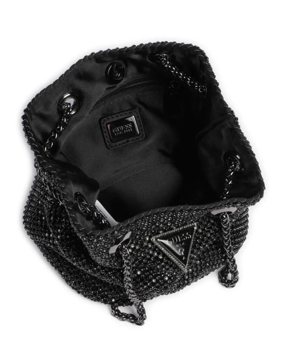 Zalina Schultertasche Aluminium schwarz