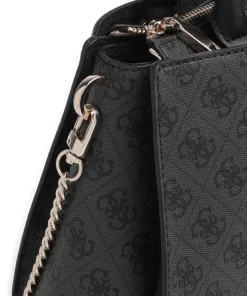 Zamira Handtasche Lederimitat dunkelgrau