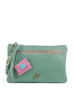 Zante Olly Umhängetasche genarbtes Kalbsleder grünblau