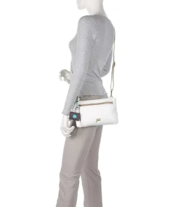 Zante Olly Umhängetasche genarbtes Kalbsleder weiß