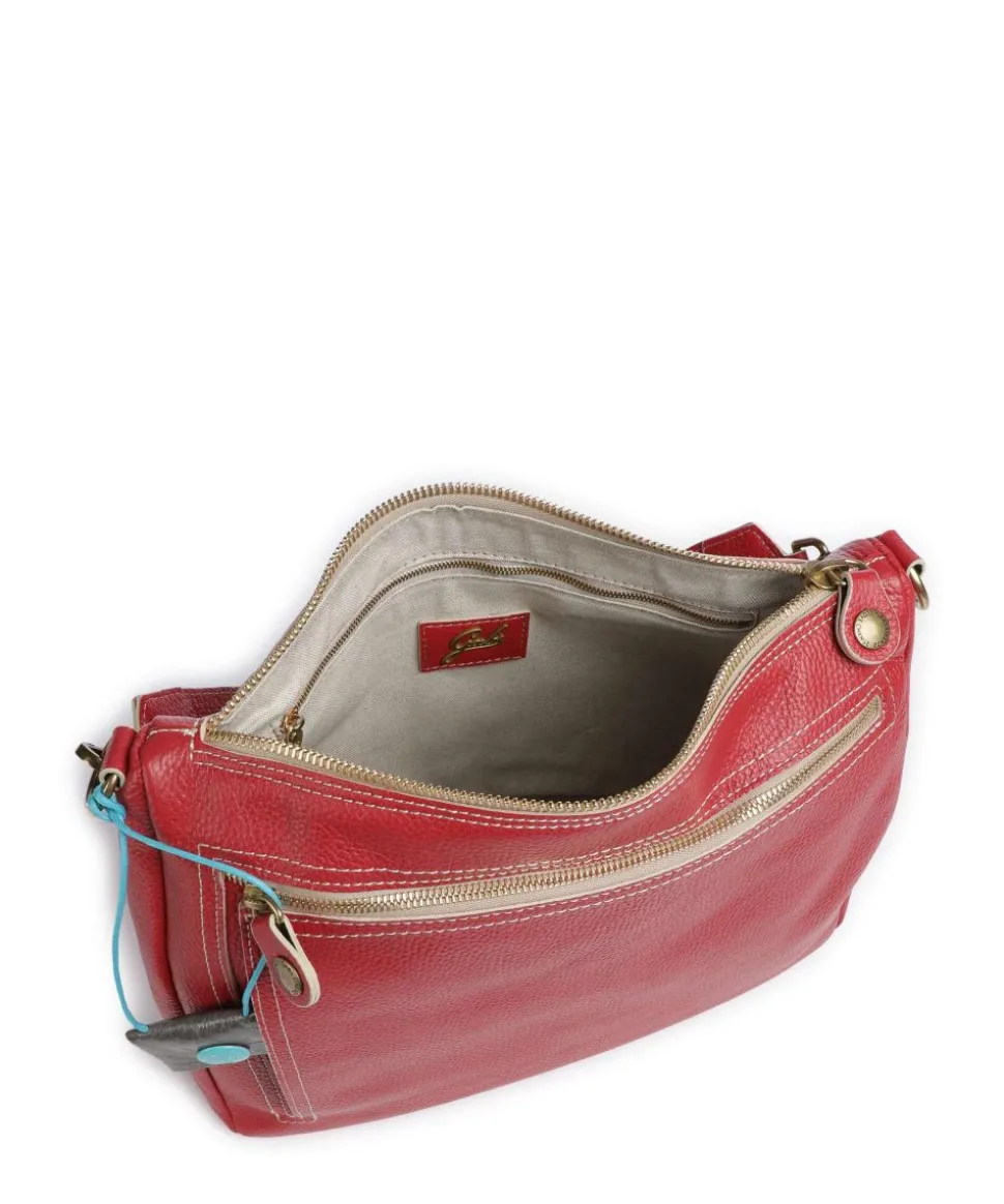 Zante Polly Beuteltasche genarbtes Kalbsleder rot