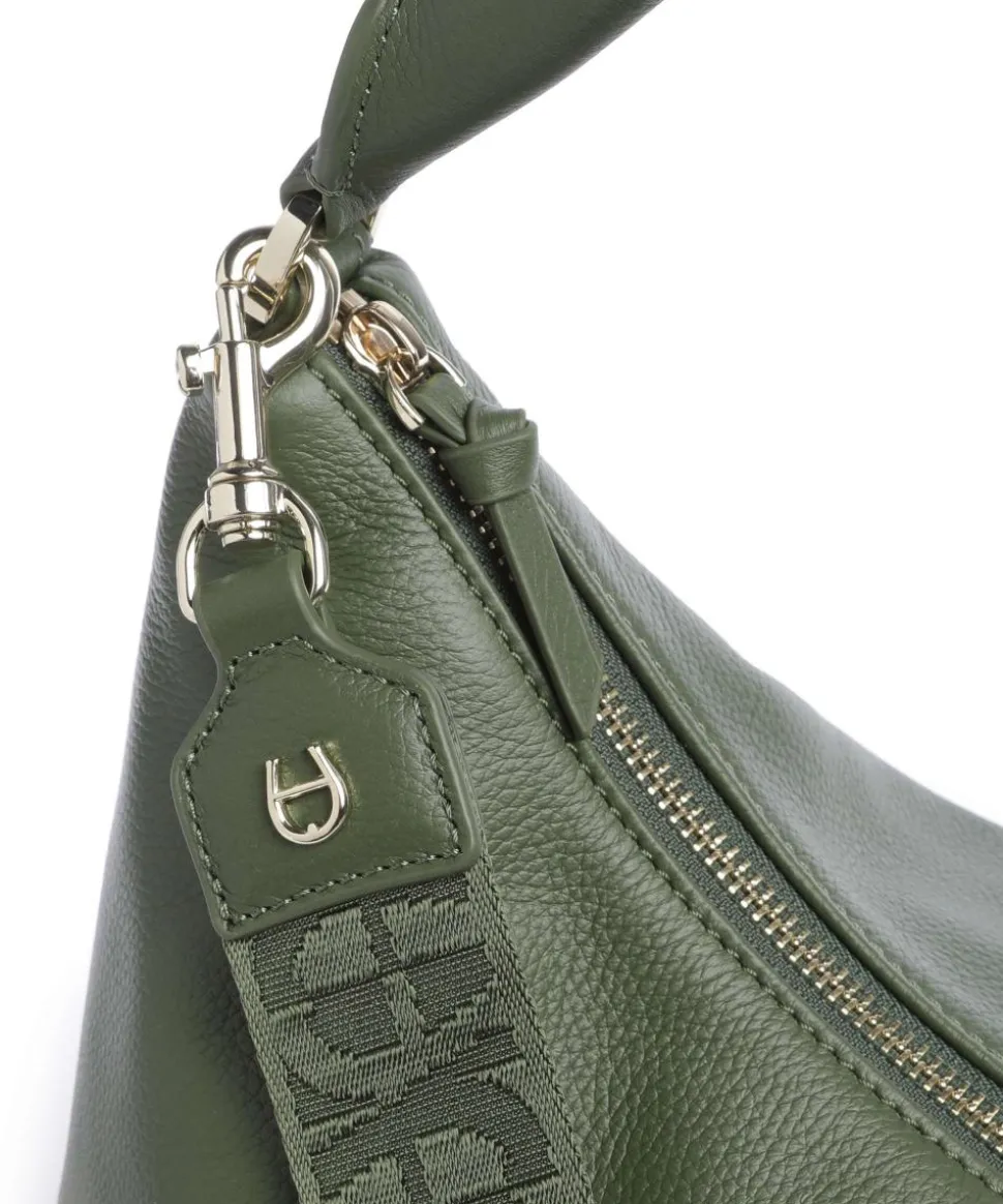 Zita M Beuteltasche genarbtes Rindsleder dunkelgrün