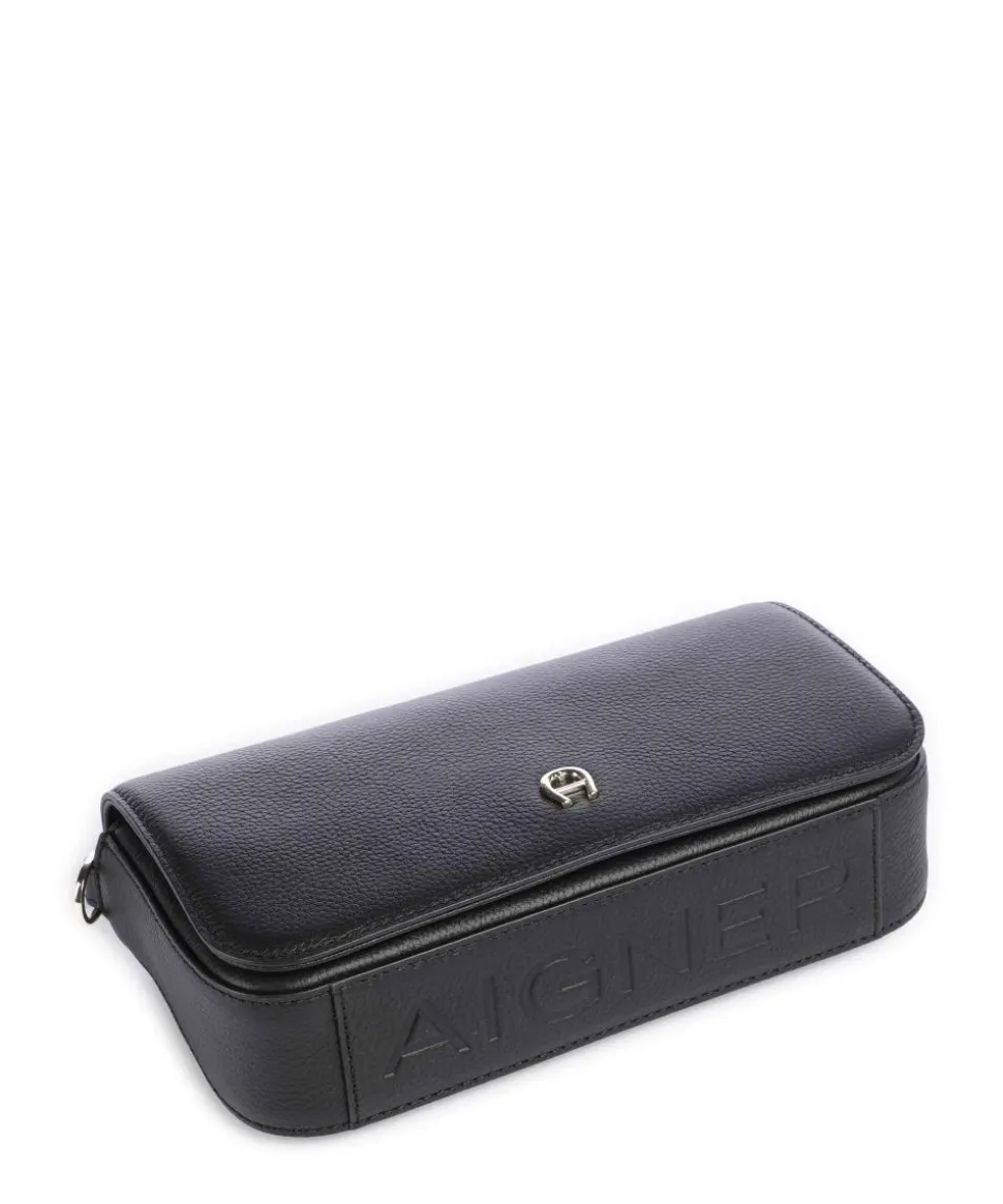 Zita S Umhängetasche genarbtes Rindsleder schwarz