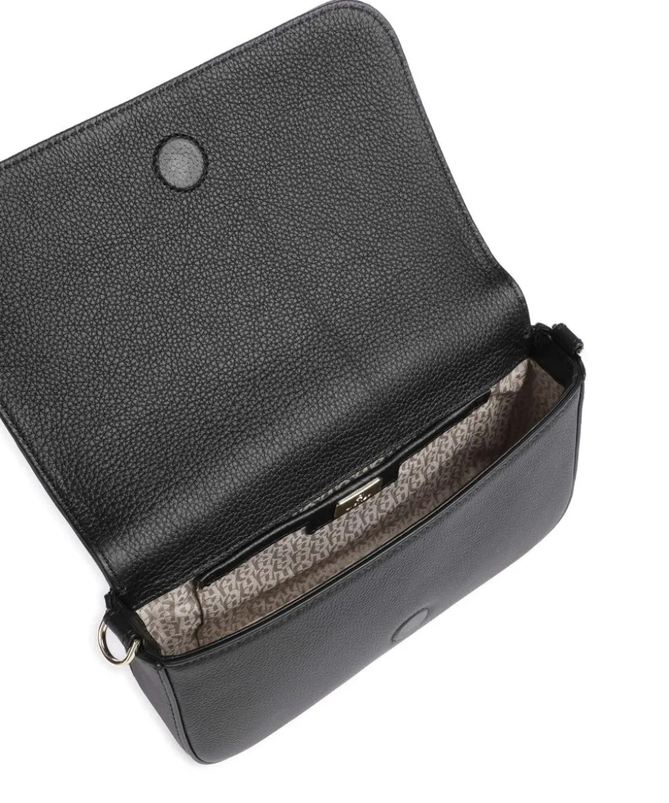 Zita S Umhängetasche genarbtes Rindsleder schwarz