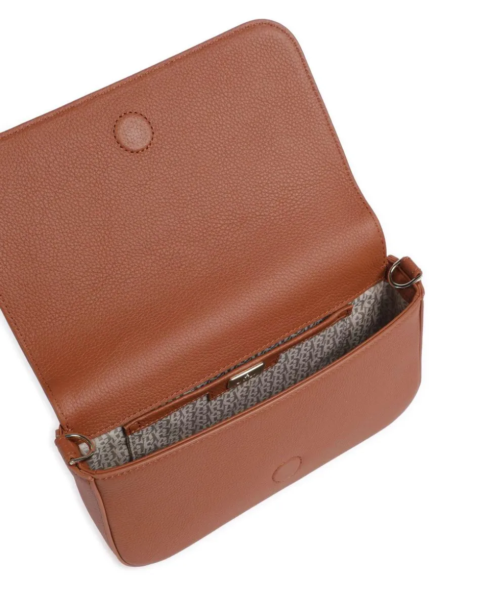 Zita S Umhängetasche genarbtes Rindsleder braun