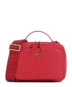 Zita S Umhängetasche genarbtes Rindsleder rot