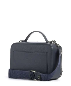 Zita S Umhängetasche genarbtes Rindsleder dunkelblau