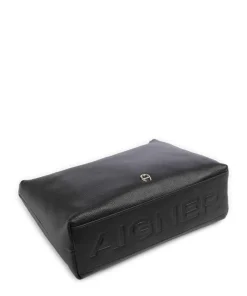 Zita S Umhängetasche genarbtes Rindsleder schwarz