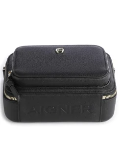 Zita S Umhängetasche genarbtes Rindsleder schwarz