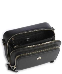 Zita S Umhängetasche genarbtes Rindsleder schwarz