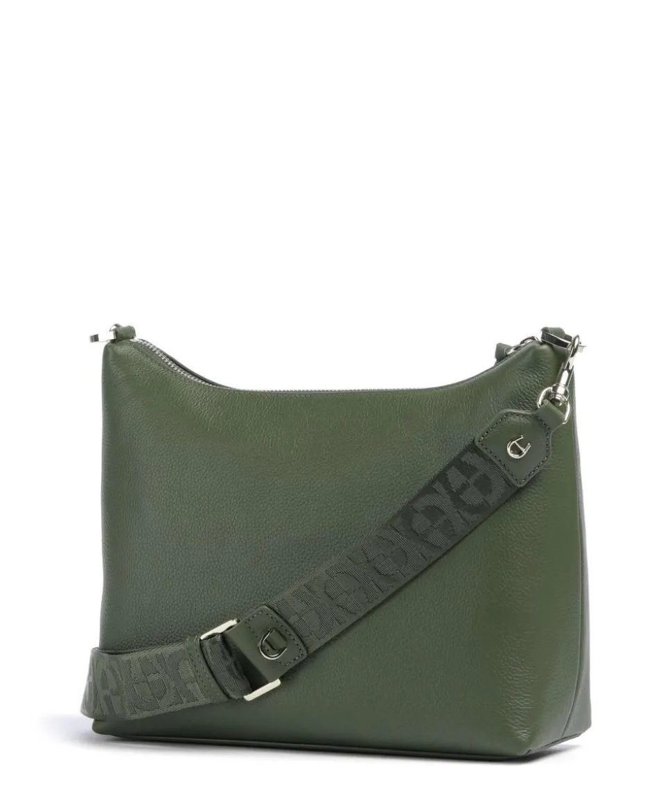 Zita S Umhängetasche genarbtes Rindsleder dunkelgrün