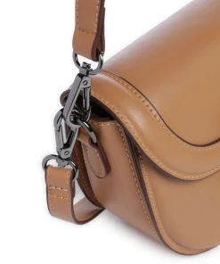 Zita Schultertasche Lederimitat cognac