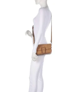 Zita Schultertasche Lederimitat cognac