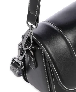 Zita Schultertasche Lederimitat schwarz