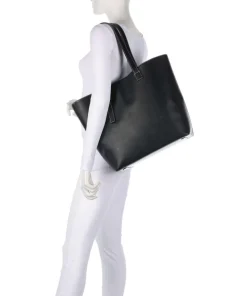 Zita Shopper Lederimitat schwarz