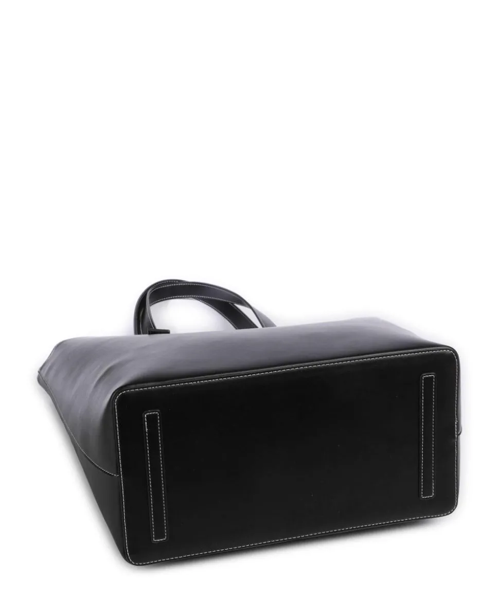 Zita Shopper Lederimitat schwarz