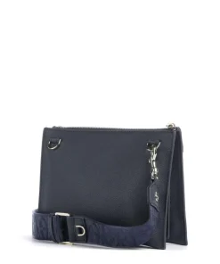 Zita Umhängetasche genarbtes Rindsleder dunkelblau