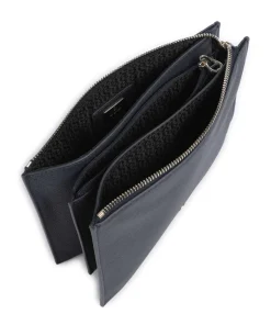 Zita Umhängetasche genarbtes Rindsleder dunkelblau