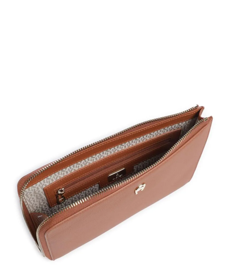 Zita Umhängetasche genarbtes Rindsleder braun