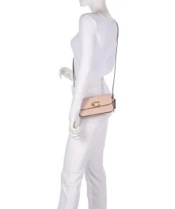 Zoe Schultertasche fein genarbtes Rindsleder powder