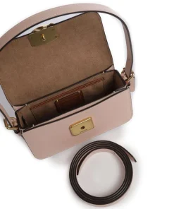 Zoe Schultertasche fein genarbtes Rindsleder powder