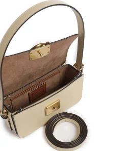 Zoe Schultertasche fein genarbtes Rindsleder vanillegelb