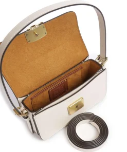 Zoe Schultertasche fein genarbtes Rindsleder creme