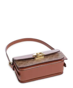 Zoe Signature Schultertasche fein genarbtes Rindsleder braun