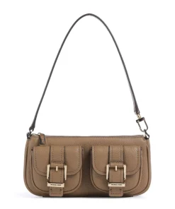 Zoe Small Schultertasche genarbtes Rindsleder hellbraun